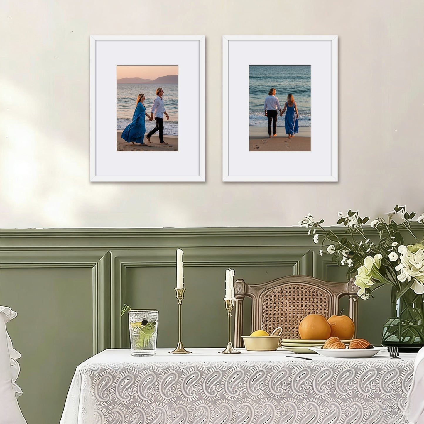 Kuxerla 11x14 Picture Frame Holds 8.5x11 Picture with Mat or 11x14 Picture without Mat,With Clear Acrylic Front and MDF Back Panel,Pack of 2,White