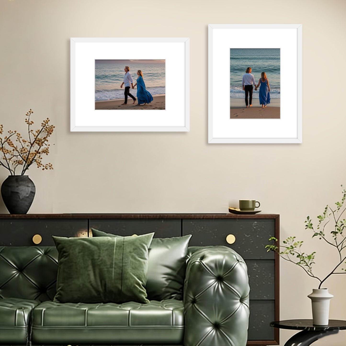 Kuxerla 11x14 Picture Frame Holds 8.5x11 Picture with Mat or 11x14 Picture without Mat,With Clear Acrylic Front and MDF Back Panel,Pack of 2,White