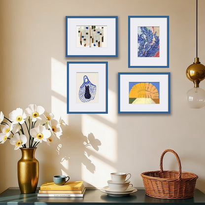 Kuxerla 11x14 Picture Frame Holds 8.5x11 Picture with Mat or 11x14 Picture without Mat,With Clear Acrylic Front and MDF Back Panel,Pack of 2,Blue