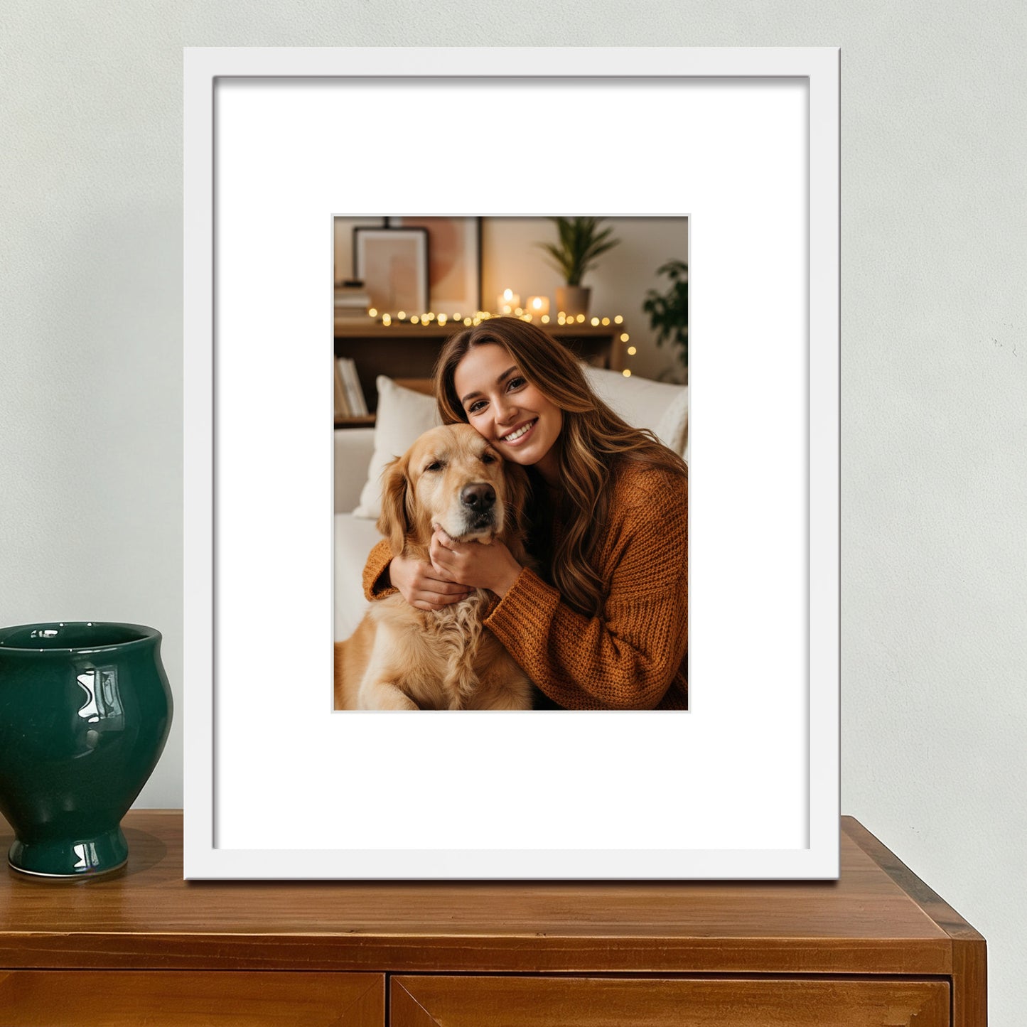 Kuxerla 8x10 Picture Frame Holds 5x7 Picture with Mat or 8x10 Picture without Mat,With Clear Acrylic Front and MDF Back Panel,Pack of 2,WHITE