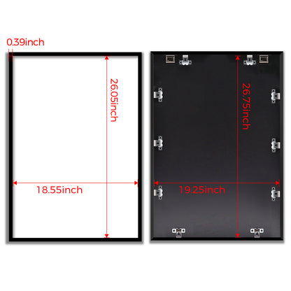 Kuxerla Puzzle Frame for 19.25x27.65 Puzzle,with Clear Acrylic Cover and Sturdy Back Panel,Horizontal or Vertical Display,Black