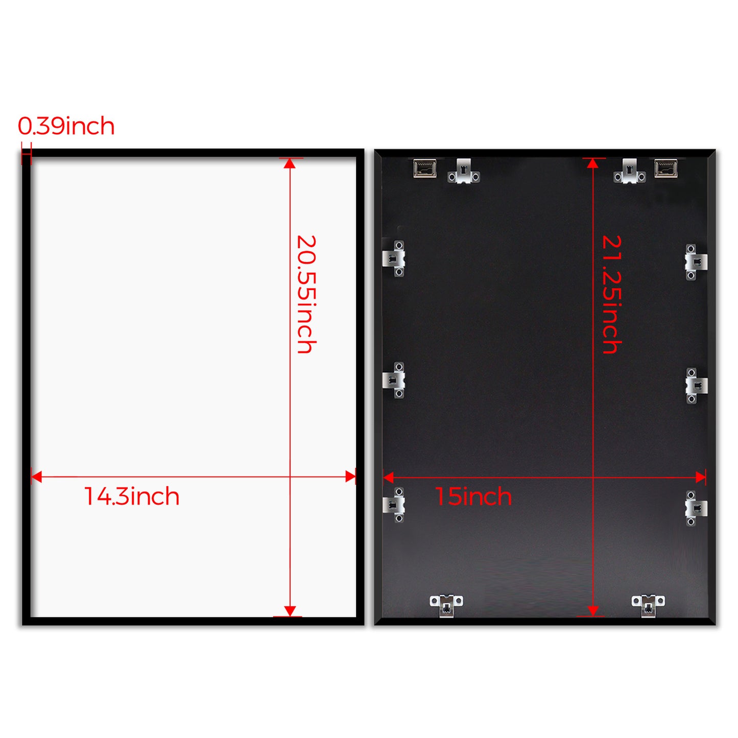 Kuxerla Puzzle Frame for 21.25x15 Puzzle,with Clear Acrylic Cover and Sturdy Back Panel,Horizontal or Vertical Display,Black