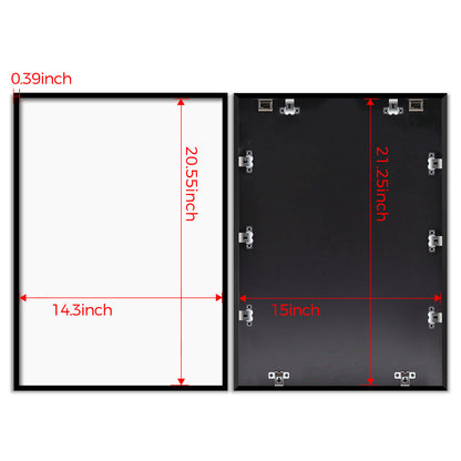 Kuxerla Puzzle Frame for 21.25x15 Puzzle,with Clear Acrylic Cover and Sturdy Back Panel,Horizontal or Vertical Display,Black