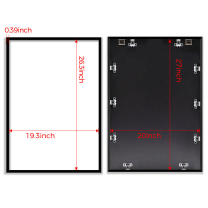 Kuxerla Puzzle Frame for 20x27 Puzzle,with Clear Acrylic Cover and Sturdy Back Panel,Horizontal or Vertical Display,Black