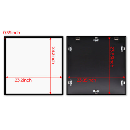 Kuxerla Black Picture Frame for 23.85x23.85 Puzzle，with Clear Acrylic Cover and Sturdy Back Panel