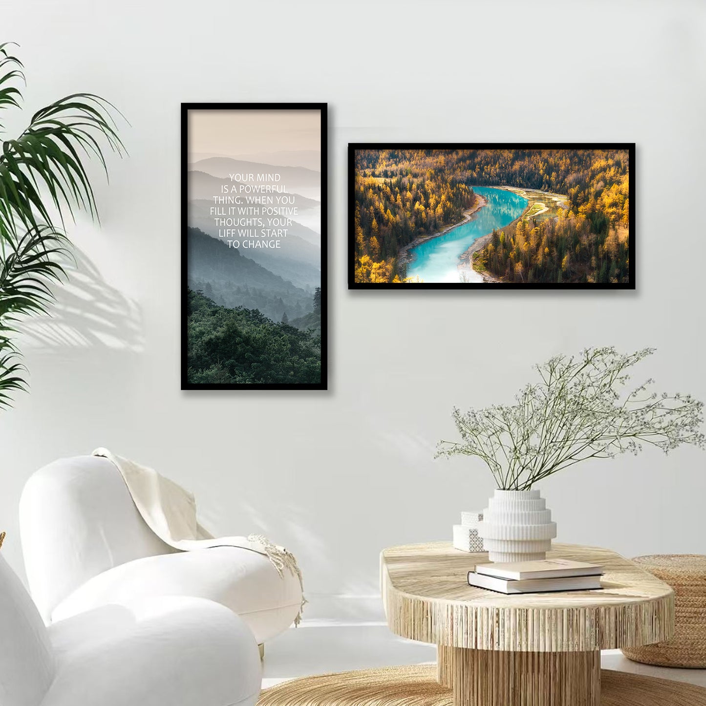 Kuxerla News Paper Frame 11x22" Photos with Mat With Clear Acrylic Front and MDF Back Panel.Black