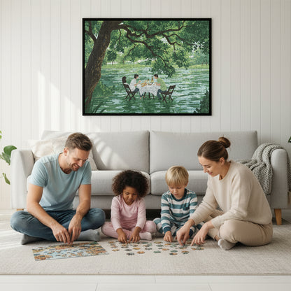 Kuxerla 15x20.5 Puzzle Frame 38x52cm for 500 Pieces, Clear Acrylic Panel, Horizontal & Vertical Wall Hanging, Black