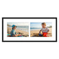 Kuxerla 6x14 Collage Picture Frame ,Displays 2Pcs 4x6 Pictures with Mat or 1Pcs 6x14 Picture without Mat , Collage Picture Frame for Horizontal or Vertical Display, Black, 1 Pack