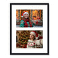 Kuxerla 8x10 Collage Picture Frame ,Displays 2Pcs 4x6 Pictures with Mat or 1Pcs 8x10 Picture without Mat , Collage Picture Frame for Horizontal or Vertical Display, Black, 1 Pack