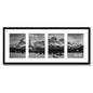 Kuxerla 8x20 Collage Picture Frame ,Displays 4Pcs 4x6 Pictures with Mat or 1Pcs 8x20 Picture without Mat , Collage Picture Frame for Horizontal or Vertical Display, Black, 1 Pack