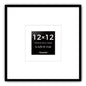 Kuxerla 12x12 Picture Frames, Wall Gallery Photo Frame with Mat Display 4x4 or 6x6 Photos, Wall Hanging Frame for 12x12 Picture Without Mat,Black