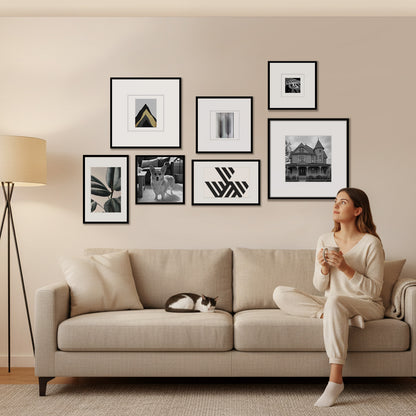 Kuxerla 11x17 Poster Frames,Metal 11x17 Picture Frames Display 8x12 Picture with Mat or 11x17 without Mat,Black,2 pack