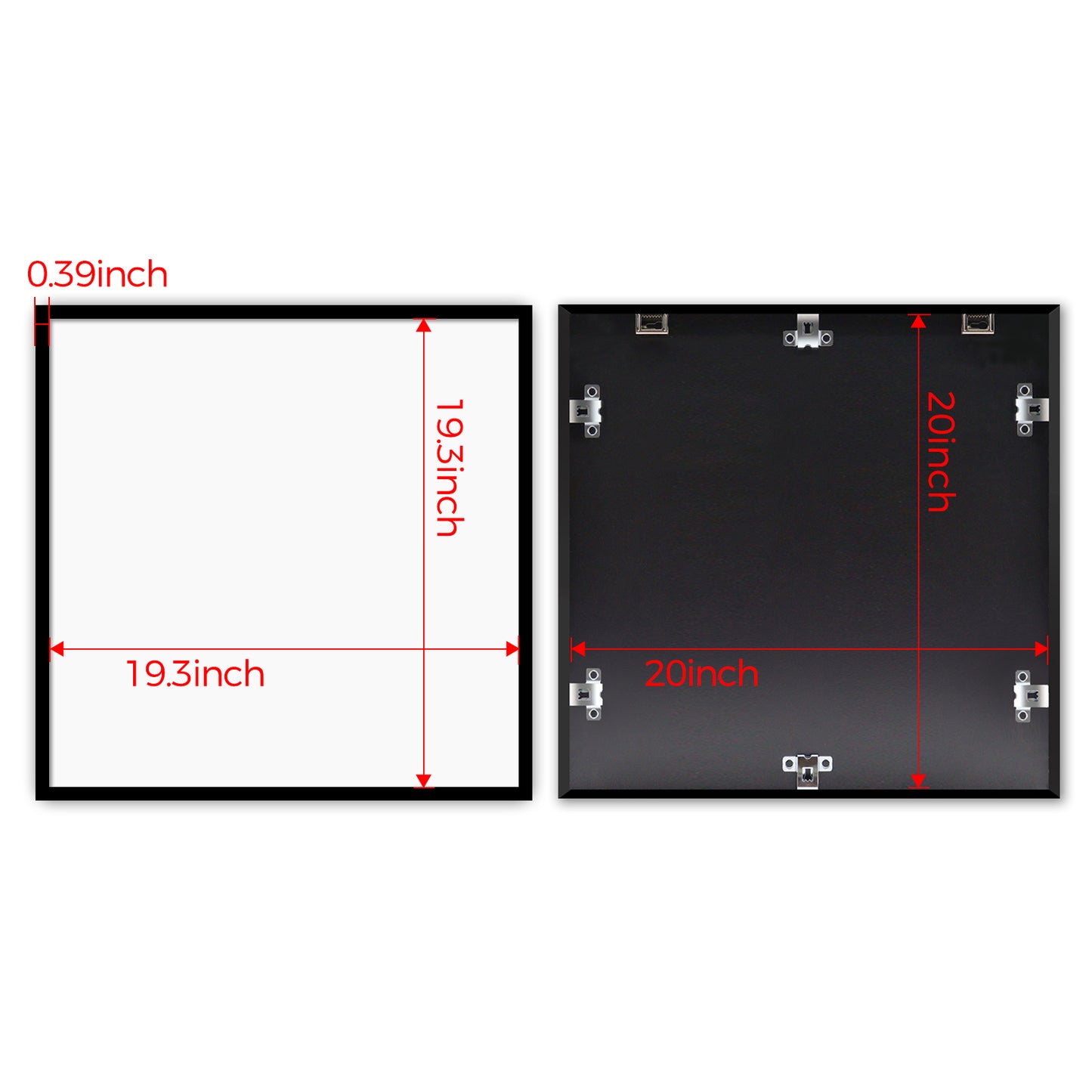 Kuxerla Puzzle Frame for 20x20 Puzzle,with Clear Acrylic Cover and Sturdy Back Panel,Horizontal or Vertical Display,Black