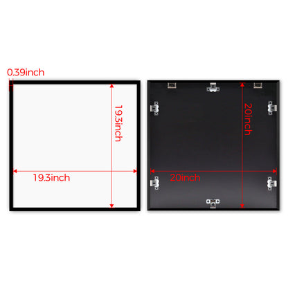Kuxerla Puzzle Frame for 20x20 Puzzle,with Clear Acrylic Cover and Sturdy Back Panel,Horizontal or Vertical Display,Black