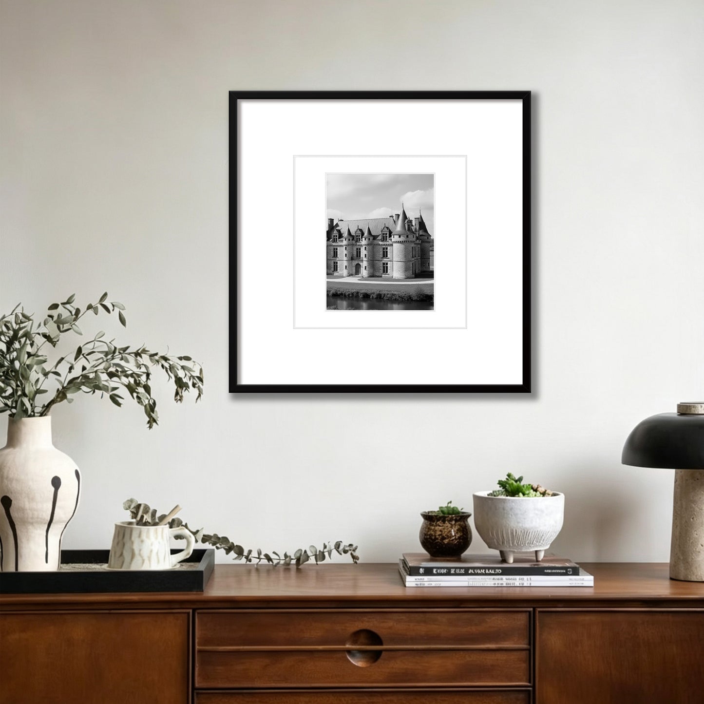 Kuxerla 14x14 Poster Frames,Wall Gallery Photo Frame with Mat Display 5x7 or 8x8 Photos, Wall Hanging Frame for 14x14 Picture Without Mat,Black