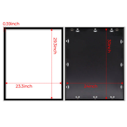 Kuxerla Puzzle Frame 24x30 inch-61x76CM Metal Picture Frames with Clear Acrylic Cover and Sturdy Back Panel Horizontal or Vertical Display Black