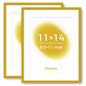 Kuxerla 11x14 Picture Frame Holds 8.5x11 Picture with Mat or 11x14 Picture without Mat,With Clear Acrylic Front and MDF Back Panel,Pack of 2,Yellow