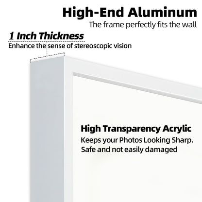 Kuxerla 8x10 Picture Frame Holds 5x7 Picture with Mat or 8x10 Picture without Mat,With Clear Acrylic Front and MDF Back Panel,Pack of 2,WHITE